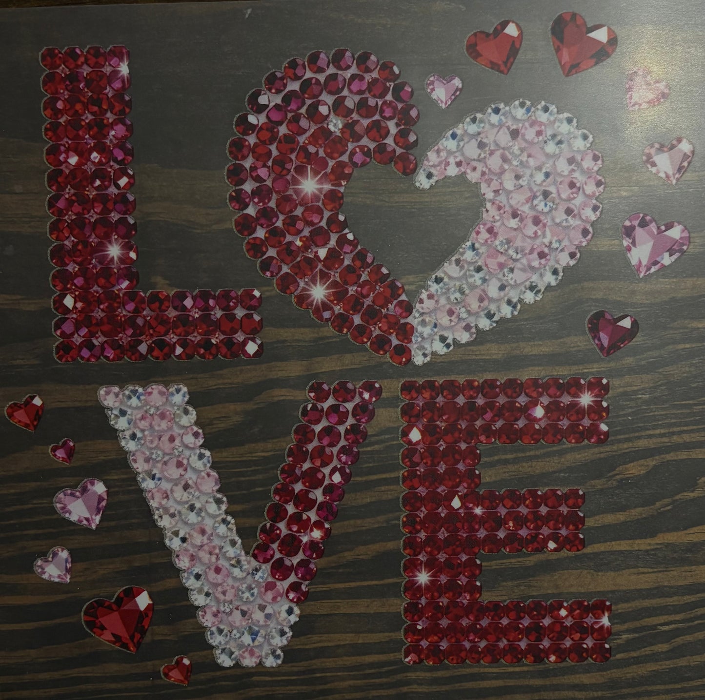 LOVE - Faux Rhinestone - DTF Transfer