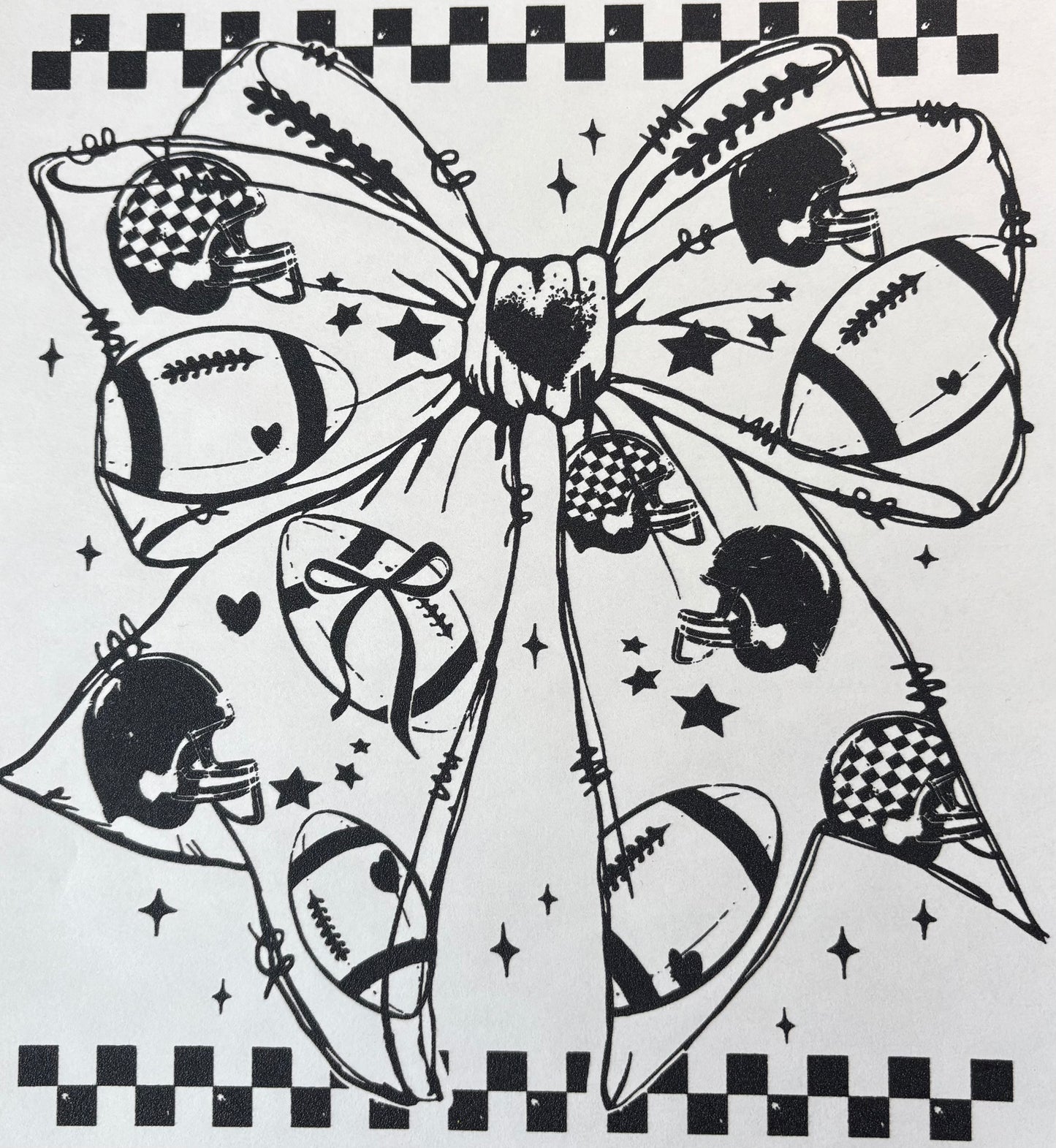 Football Bow - DTF Transfer