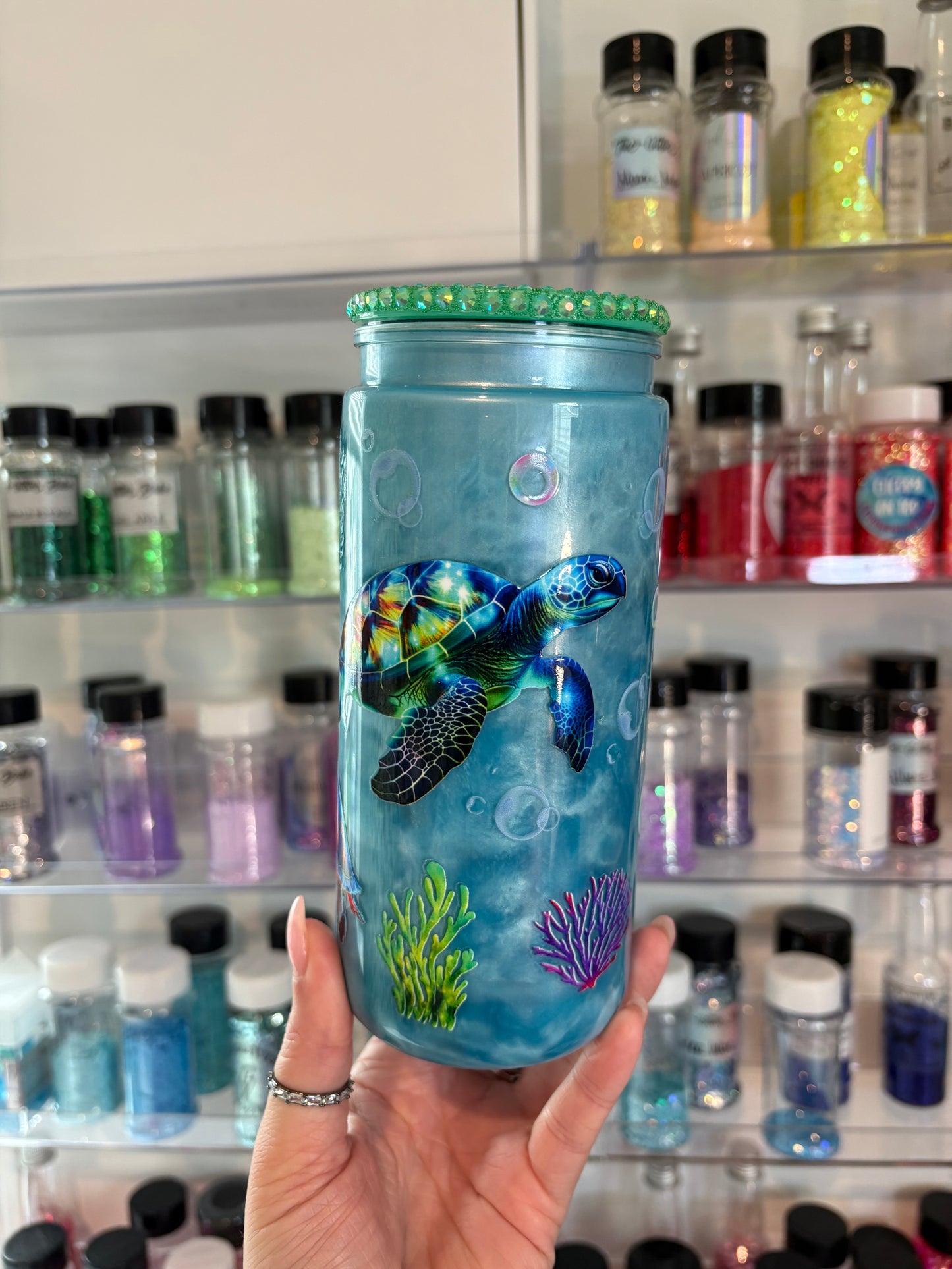 Turtle 20 oz Acyrlic Snowglobe