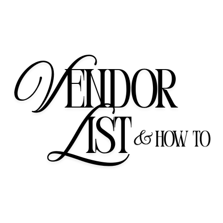 Vendors List + How To