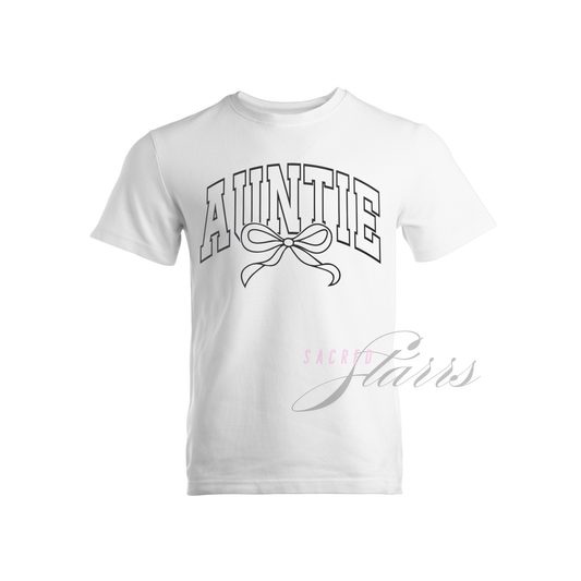 Auntie - Black Outline- DTF Transfer